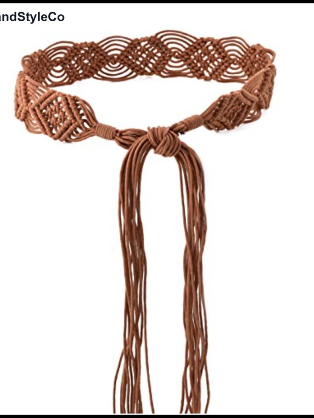 Hand Woven Wax Rope Braid Waist Belt Bohemian Style